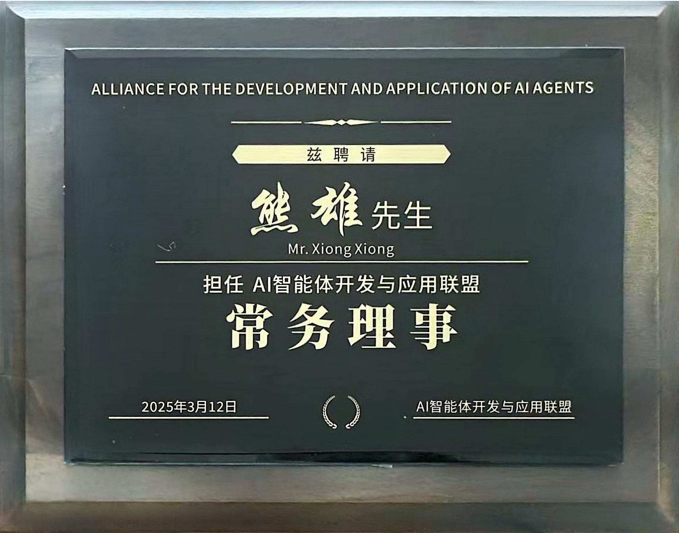 <span>AI智能体开发与应用联盟常务理事</span>