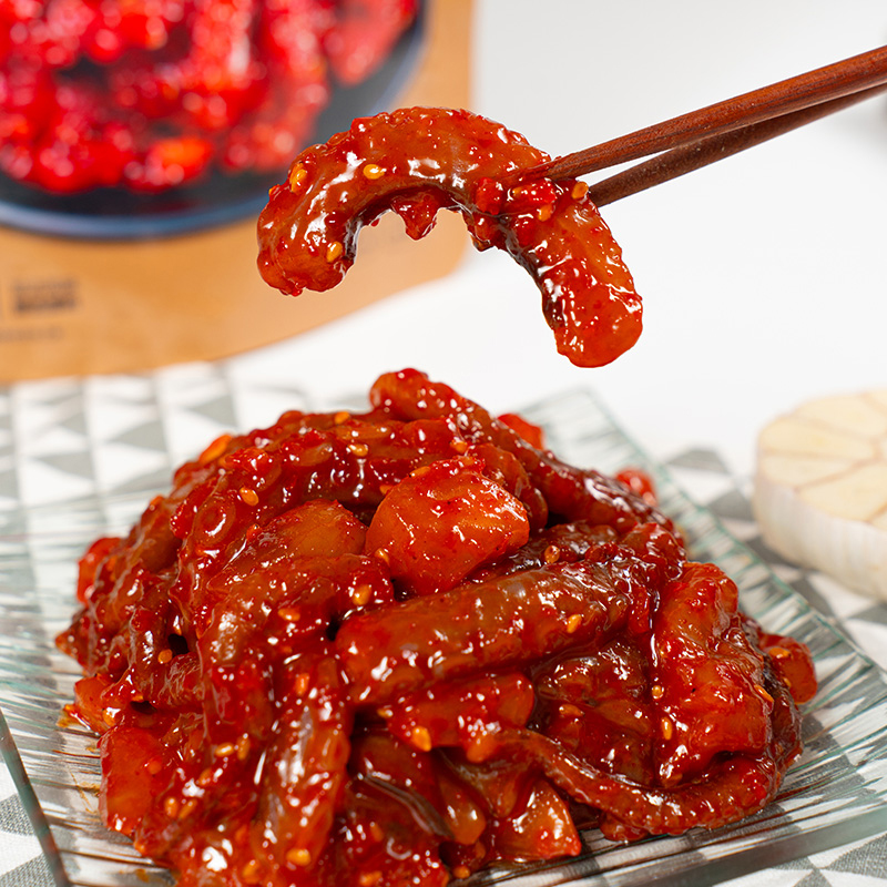 韩式章鱼酱八爪鱼辣酱韩餐料理开袋即食下饭辣酱海鲜酱延边特产