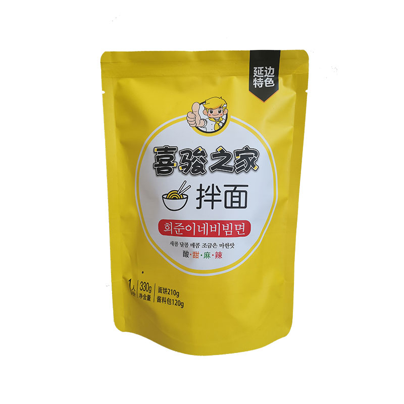 延边网红美食延吉喜骏之家延家朝鲜族特色玉米拌面冷面酸甜麻辣