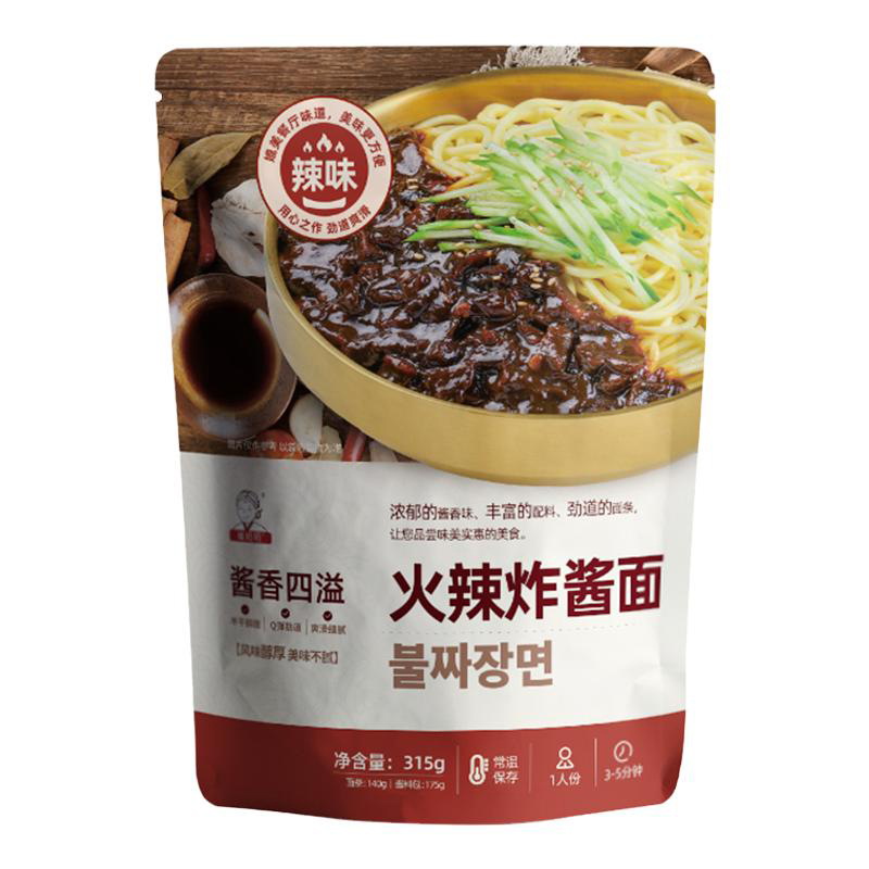 韩式炸酱面延边特产韩式杂酱面袋装火辣辣拌面速食面方便面
