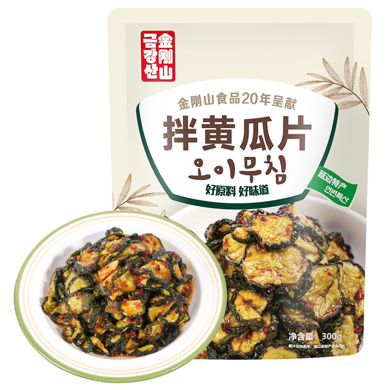 金刚山拌黄瓜片泡菜延吉黄瓜咸菜青瓜片朝鲜族特产美食延边风味