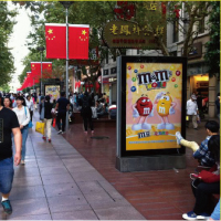 上海南京路商业步行街户外灯箱广告