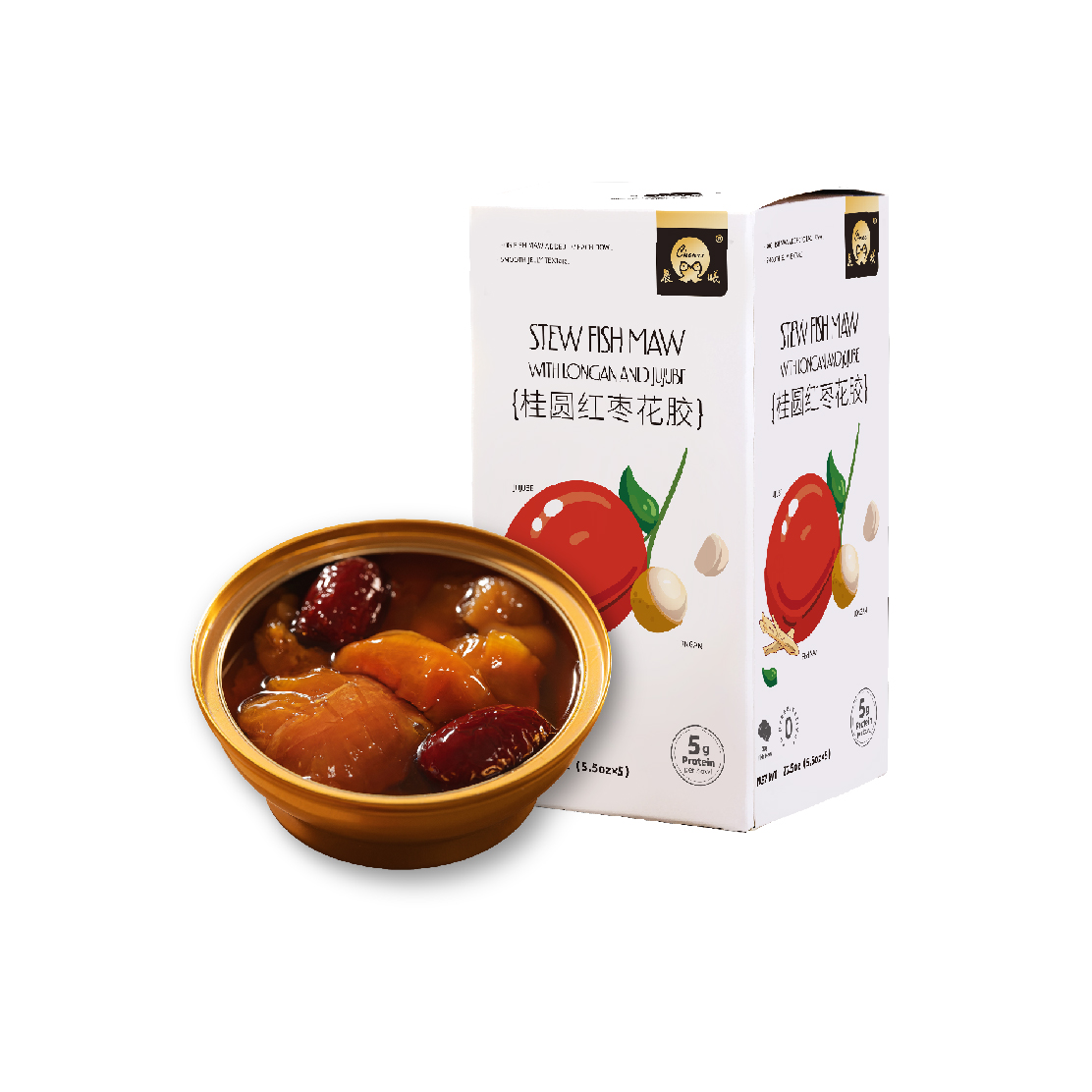 桂圆红枣花胶
