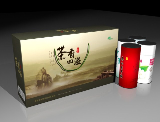 茶香四溢泰山茶礼盒包装