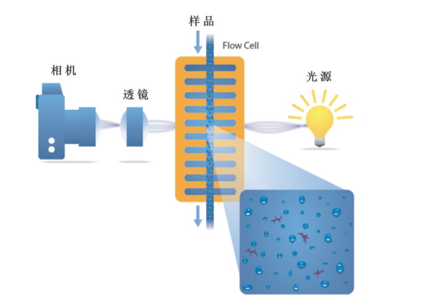 MFI微流成像原理图