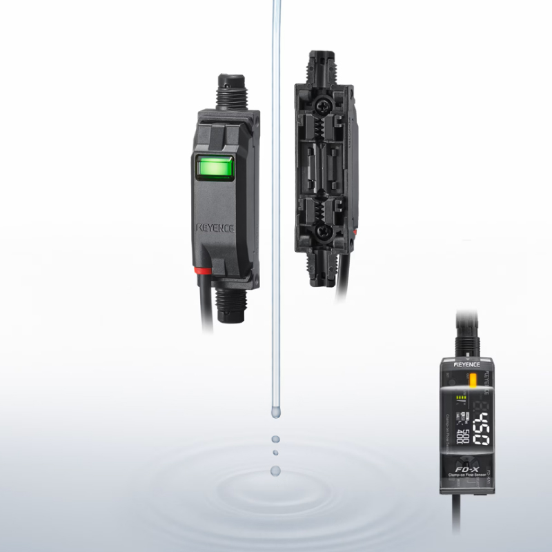 夹钳式流量传感器：FD-XS8传感头/FD-XA1控制器/FD-XC8R2夹钳组件 - 基恩士(Keyence)