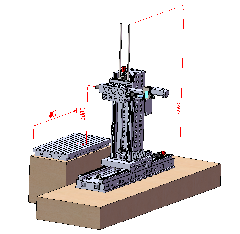 KCAB-4230數(shù)控動柱臥式重型銑鏜床技術參數(shù)