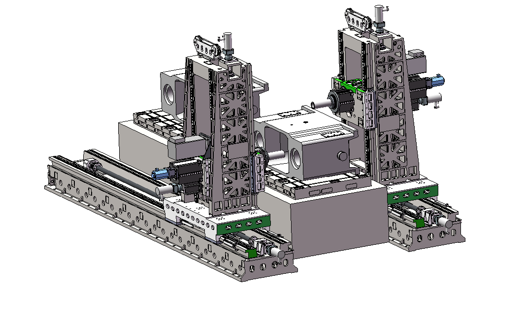 TK6913-5015－1500-2组(各4轴)特殊中置数控落地式组合镗铣床