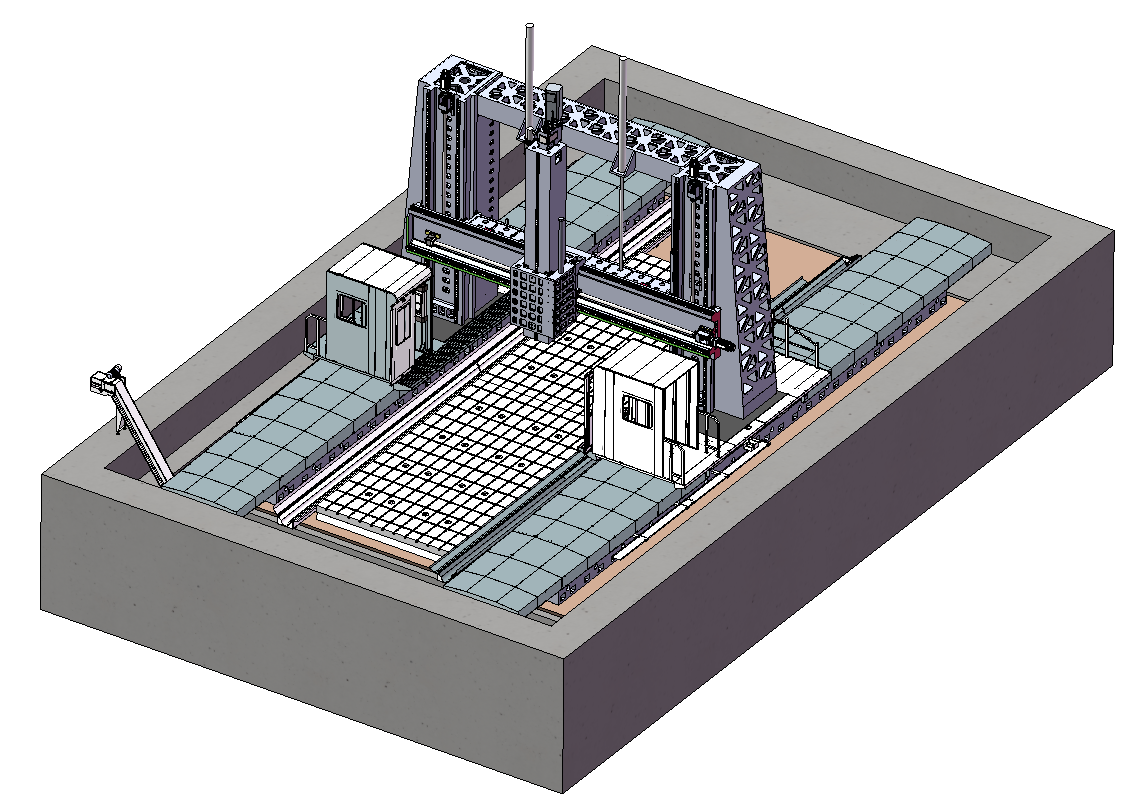 JM-LDZ-12060-1500动柱动梁重切龙门式数控铣床