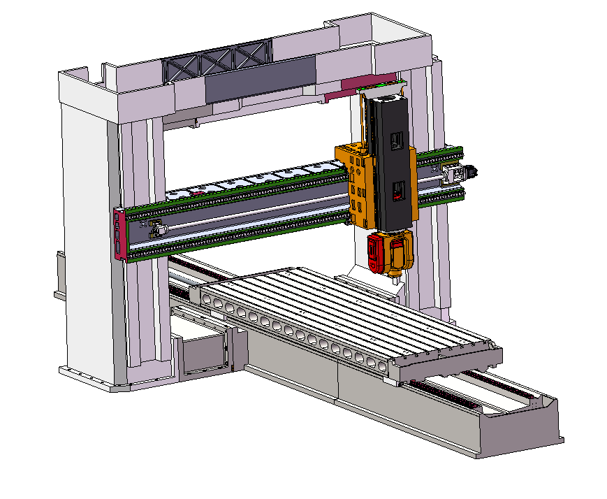 动梁工作台移动JMAB-700380-1900特殊重型数控动梁龙门式五轴加工中心