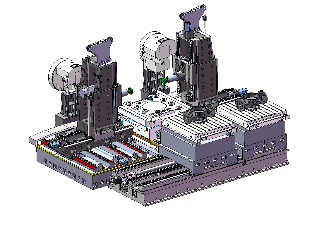 AB2516-1010-2-10軸／雙通道數(shù)控動柱雙臥組合鏜銑加工中心