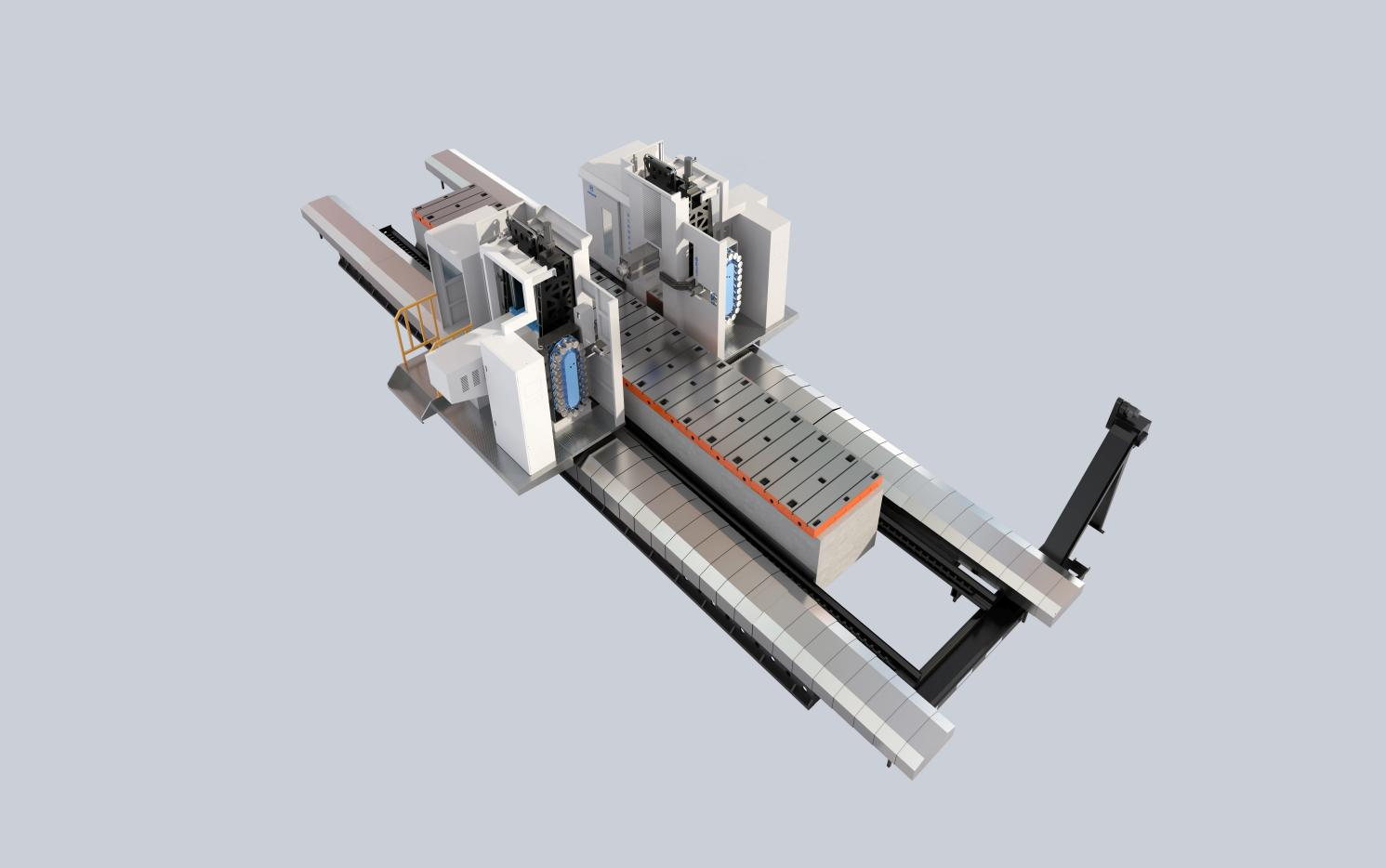 JMAB85140-2000（左右各3軸）雙柱數(shù)控動柱臥式萬能組合鏜銑中心