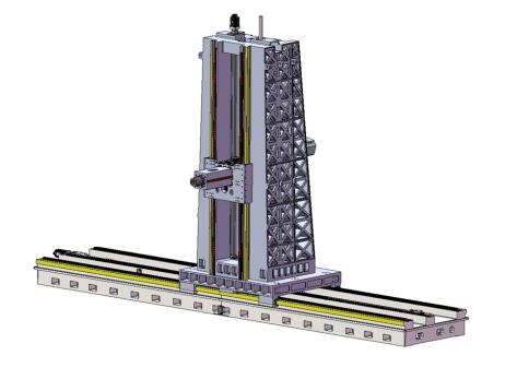 中置JM-LD6040數(shù)控動柱臥式重型粗框鏜銑床