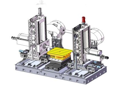 TK-AB6511-1412-9軸雙柱數控動柱重型對頭組合臥式銑床