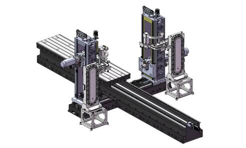 AB-HXYZ5020-2000（左右各4軸）雙柱數(shù)控臥式對(duì)置鏜銑加工中心技術(shù)方案