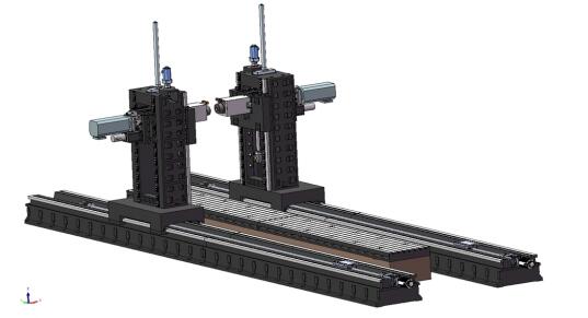 特殊行業(yè)落地式雙柱組合臥式鏜銑床AB-WH6020一1000重切左右雙柱數(shù)控動柱對頭萬能組合鏜銑中心