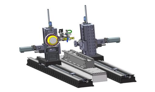 特殊行業(yè)落地式雙柱組合臥式鏜銑床AB-WH1200120一1500左右雙柱數(shù)控動(dòng)柱刨臺(tái)對(duì)頭萬能組合鏜銑中心