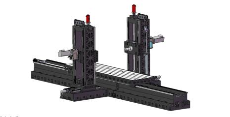 AB-XYZ-3027一1500數(shù)控臥式雙柱對頭刨臺鏜銑床