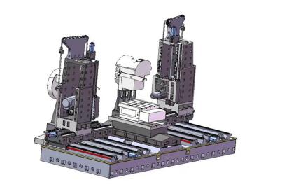 whxyz3218-1000-7軸雙柱數控動柱刨臺對頭組合臥式加工中心