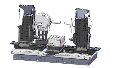JMAB-WH1000B-1200-7軸雙柱數(shù)控動柱重型對頭組合臥式銑床