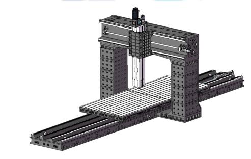 動(dòng)工作臺(tái)數(shù)控定梁龍門銑床JMAB-8040一2全自動(dòng)90度角度頭