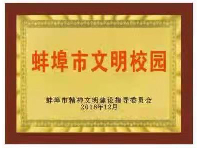 2018蚌埠市文明校园