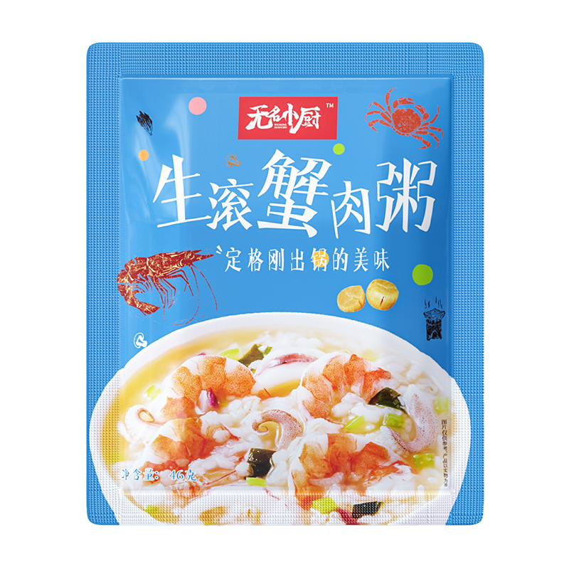 生滚蟹肉粥袋装46g