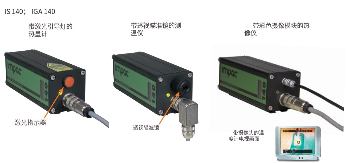 IMPAC IS 140/IGA 140高温红外测温仪：量程220°C 至 3500°C