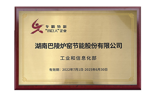 热烈庆祝湖南巴陵炉窑节能股份有限公司入选国家级专精特新“小巨人”企业