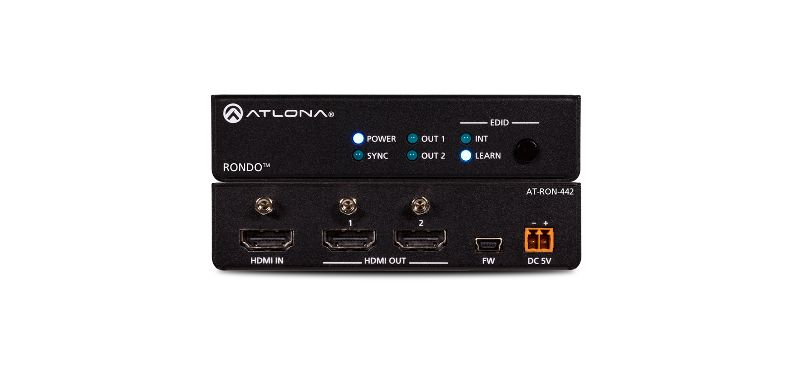 AT-RON-442 双路输出 HDMI 分配放大器