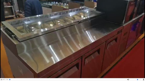 1.5米豪華款披薩工作臺正面展示