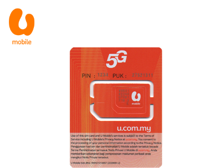 马来西亚电话卡 Umobile 有效期1个月 充值可长期使用