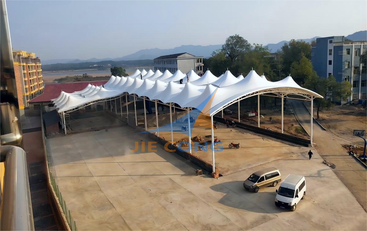 峡江第二中学篮球羽毛球场膜结构