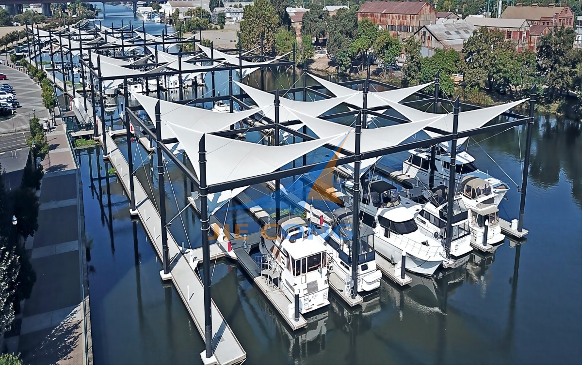 斯托克顿海滨码头遮阳车棚膜结构