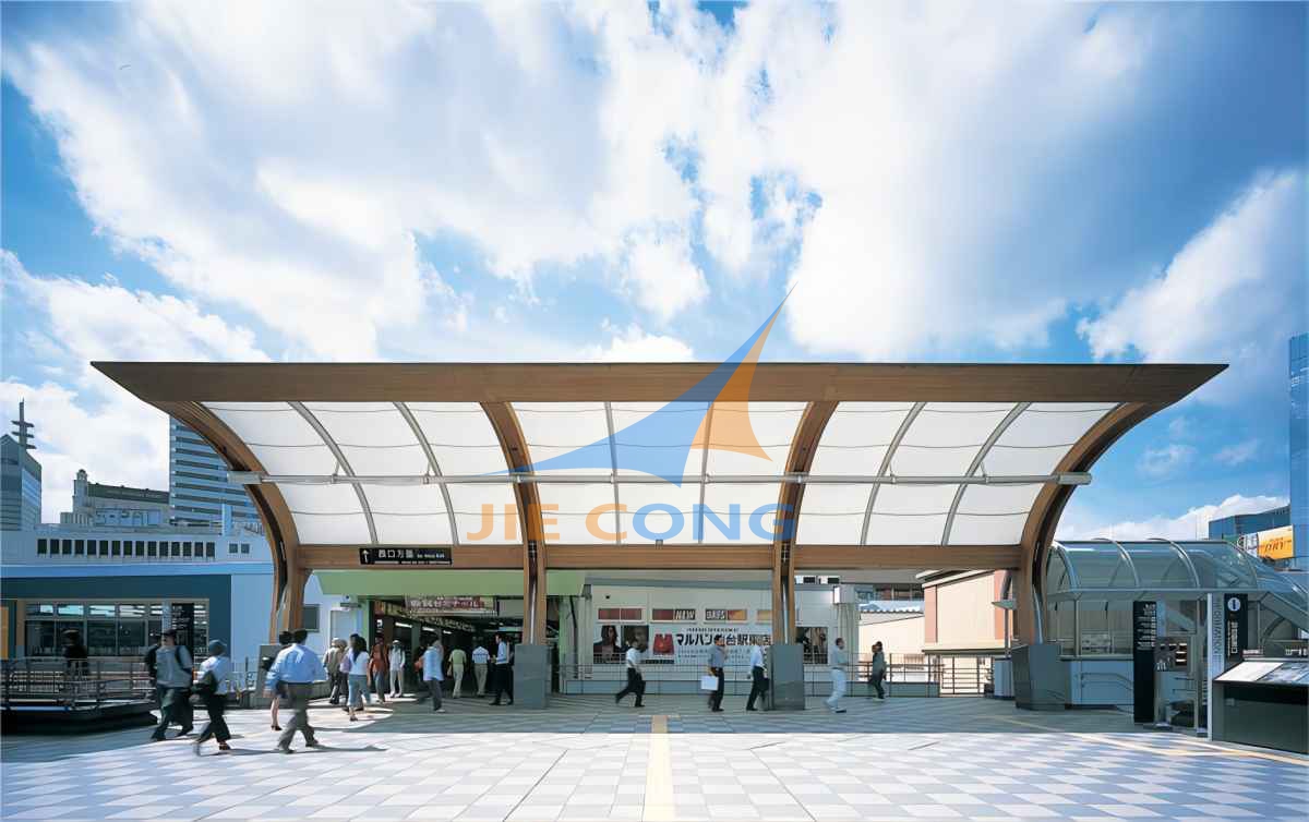 JR仙台站东口站前广场膜结构遮阳雨棚