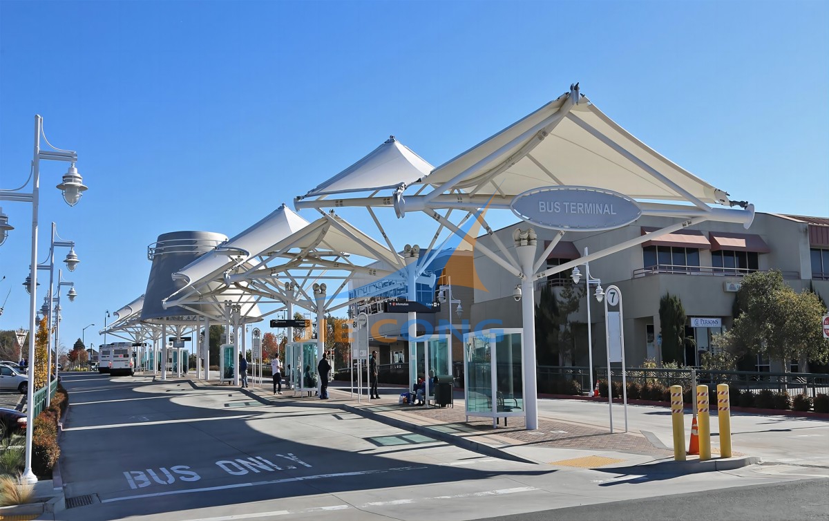 瓦列霍转运中心遮阳雨棚膜结构