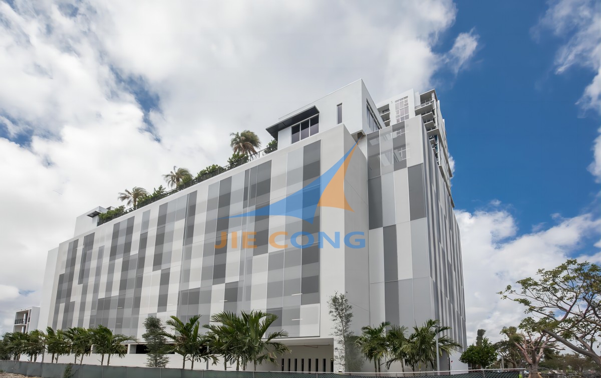 迈阿密中城8号塔外立面织物幕墙