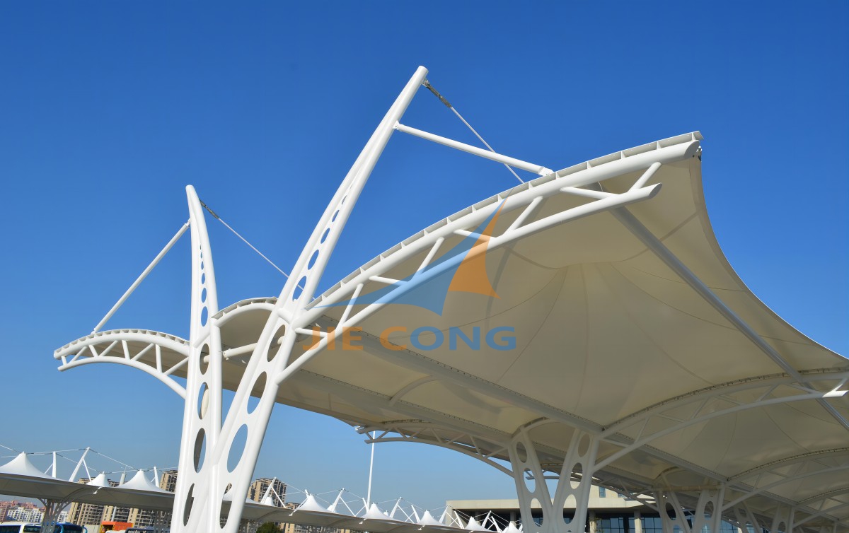 嘉定客运中心充电桩雨棚膜结构