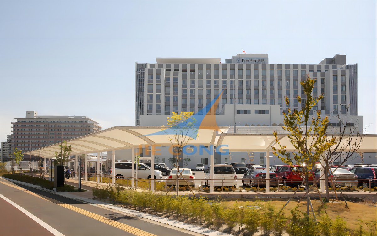 仙台市立医院遮阳雨棚膜结构