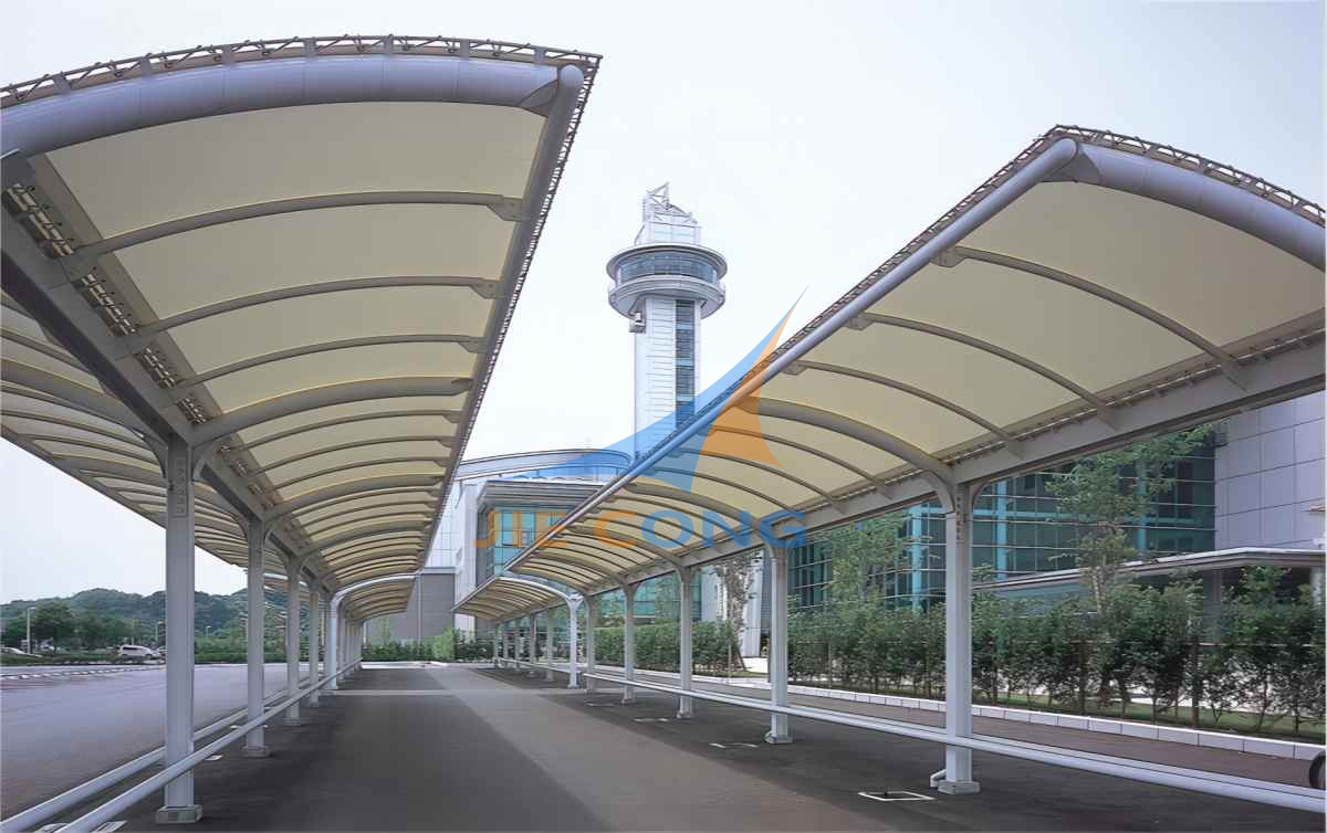 芦屋竞艇场自行车寄置场膜结构遮阳雨棚
