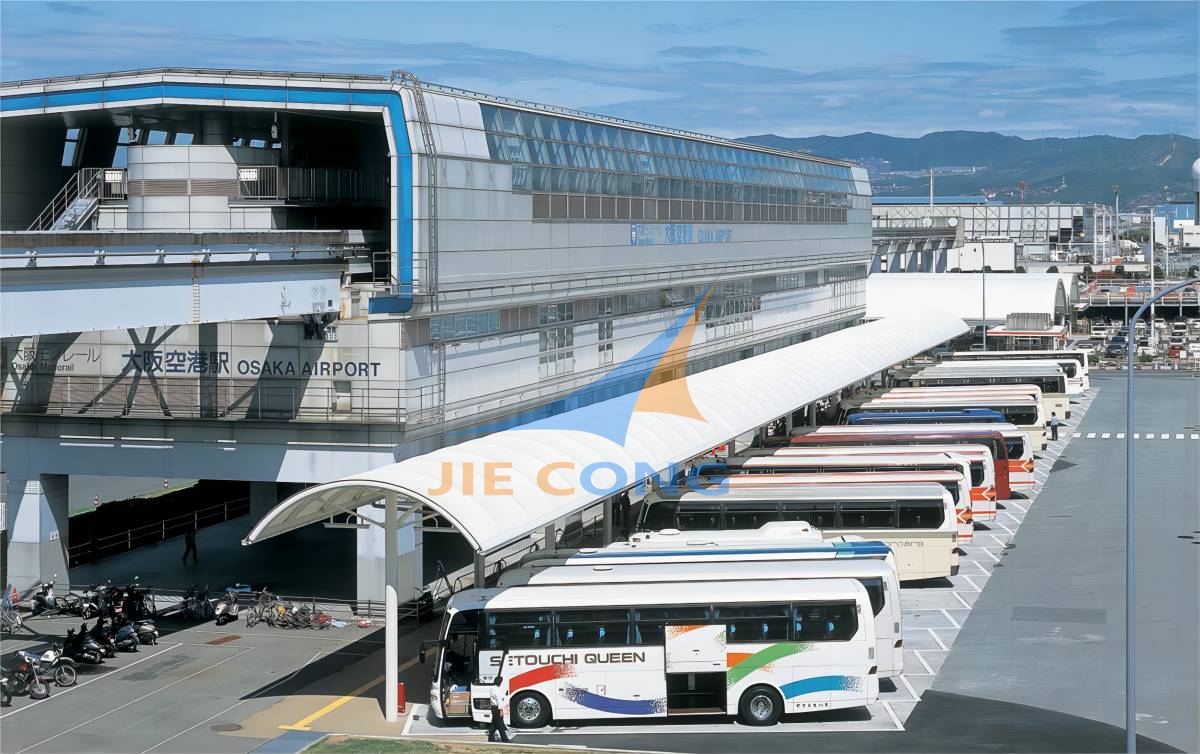 大阪国际机场停车区膜结构遮阳雨棚