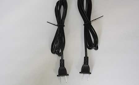 单相两级不可拆线插头电源线