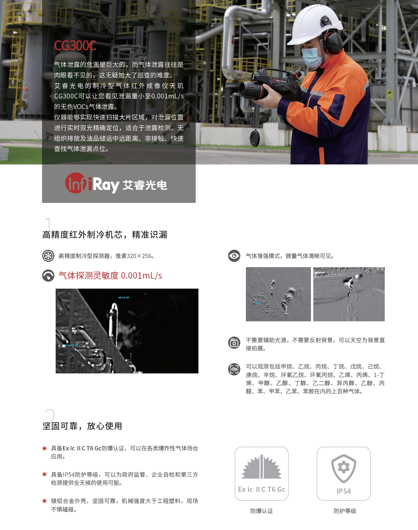 制冷型气体红外成像仪 天玑CG300C