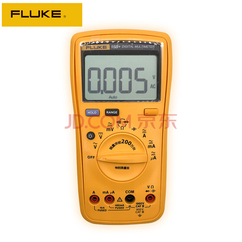 FLUKE福禄克15B+ 17B+数字万用表福禄克18B+经济型数字万用表LCD质保3年保修 FLUKE DMM11A保险管