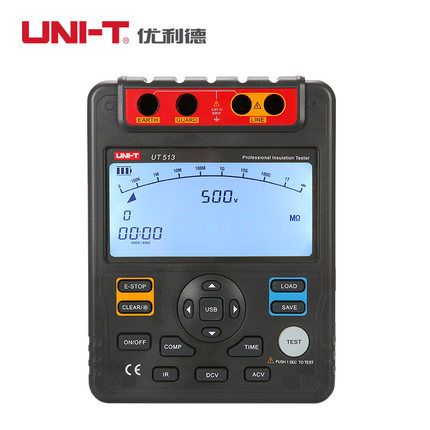 工业品优利德UT513A绝缘电阻测试仪数字兆欧表5000V/1000GΩ