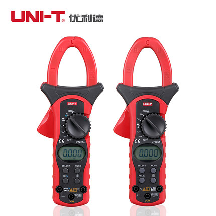 优利德UT205A/UT206A 数字钳形万用表电容频率自动量程数显钳表