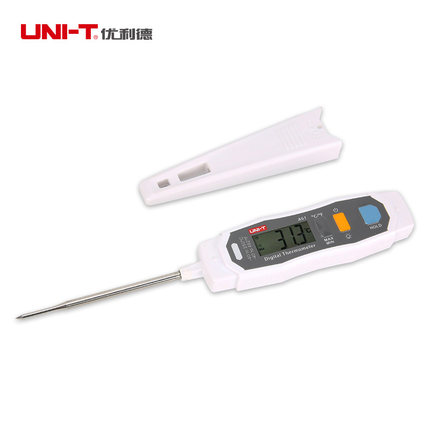 优利德A61高精度数显探针式双色LED提醒水温油温食品电子温度计