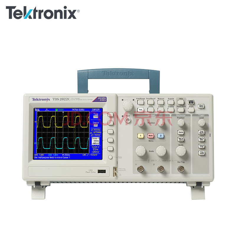 泰克Tektronix数字示波器TDS2012C 100M 纹波测试 TDS2012C （200MHZ 双通道）