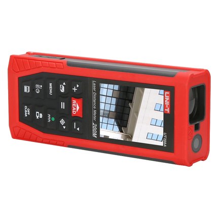 优利德高精度测距仪200米激光测距仪彩屏UT398A电子尺带摄像头