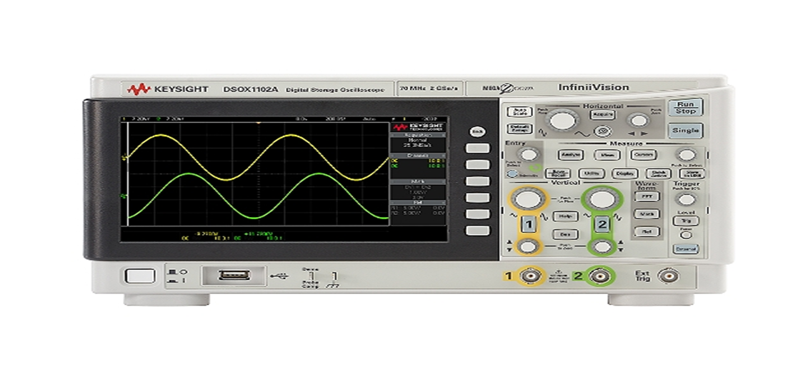 DSOX1102G 示波器：70/100 MHz，2 個類比通道